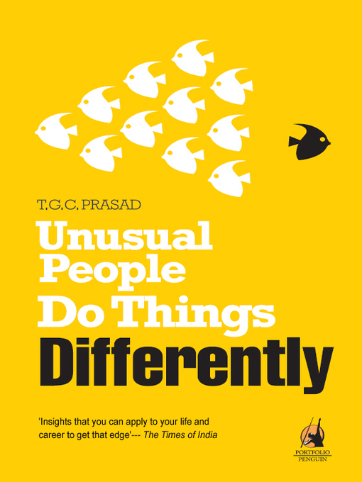 Title details for Unusual People Do Things Differently by T G C Prasad - Available